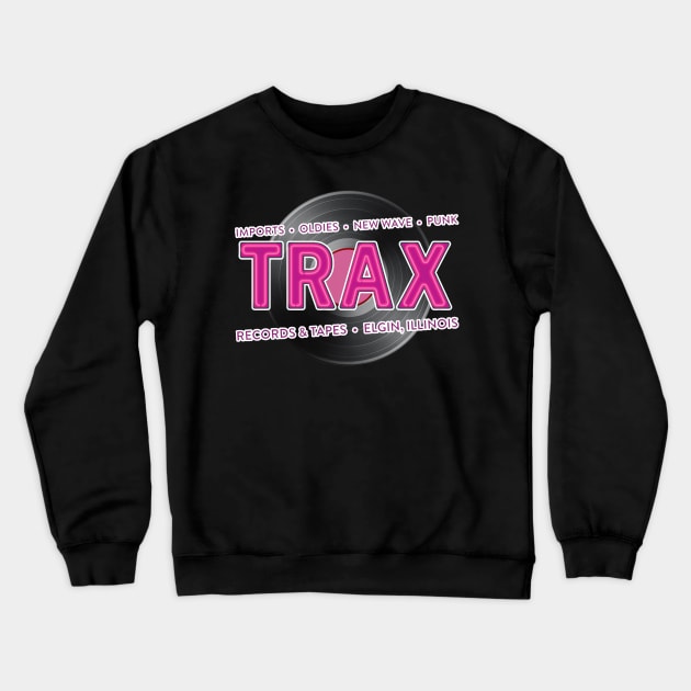 TRAX Records & Tapes Crewneck Sweatshirt by RetroZest